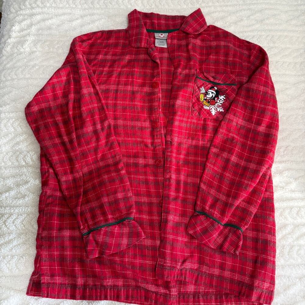 The‎ Disney Store Red Plaid Women Men’s Plaid Pajama Set Med Holiday Christmas - Picture 2 of 7